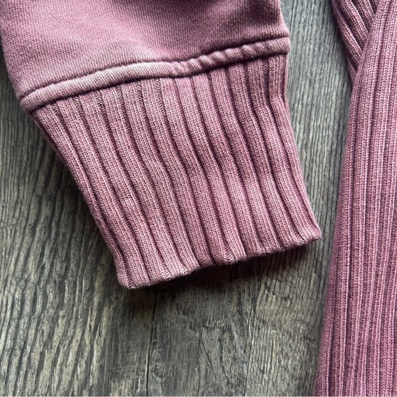 Aerie | Oversized Red Mock Neck Long Sleeve Slouchy Lounge Sweatshirt Small - Picture 4 of 12